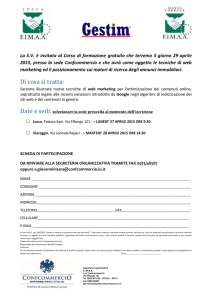 La SV è invitata al Corso di formazione gratuito che terremo il giorno