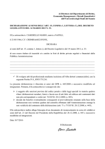 Dichiarazione - Università degli Studi del Sannio
