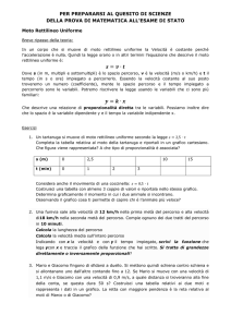 PER PREPARARSI AL QUESITO DI SCIENZE