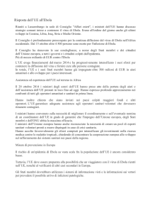 Risposta dell`Ue all`epidemia di Ebola