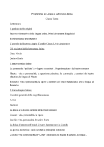 Programma di Lingua e Letteratura latina 3