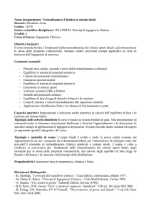 Scheda Corso - Ingegneria Chimica