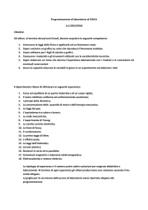 Programmazione laboratorio di Fisica