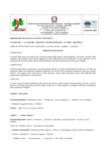 Programma 1BL - Liceo Crespi