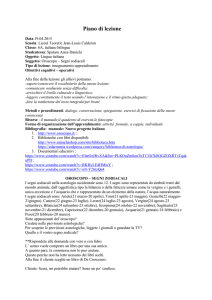 Piano di lezione