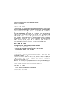 Laboratorio di informatica applicata alla archeologia