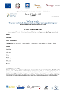 Scheda di registrazione workshop