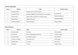 PAS - Titoli elaborati finali / Relatori / Corsisti estratti
