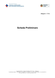 Scheda Preliminare (All. 1-CSA)