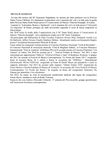 SILVIA D`AUGELLO Avviata alla musica dal M° Emanuele