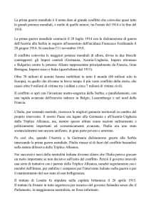 l`italia nella prima guerra mondiale