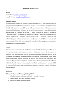 Economia Politica 2016/2017 Docenti Martina Menon martina