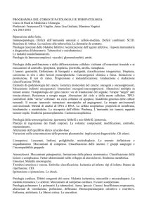 PROGRAMMA DEL CORSO DI PATOLOGIA II E FISIOPATOLOGIA
