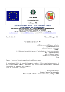 Comunicazione N. 78 - Liceo Rechichi – Polistena