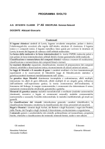 programma svolto - liceo Cavalleri