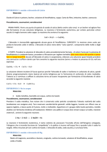 ossidi e idrossidi - Laboratorio di Scienze