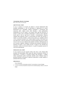 Antropologia culturale ed etnologia