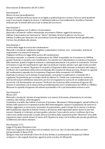 Esercitazioni di laboratorio del 20-2
