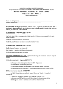 CORSO DI LAUREA IN BIOTECNOLOGIE