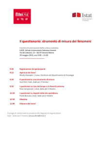 Il questionario: strumento di misura dei fenomeni