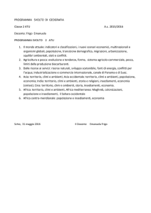 Programma svolto Geografia