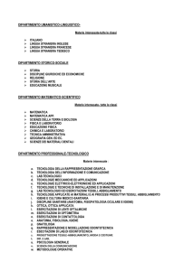 COMPOSIZIONE DIPARTIMENTI