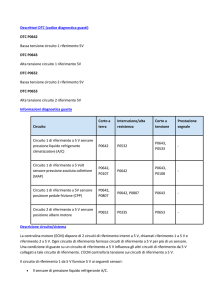DTC P0642 Bassa tensione circuito 1 riferimento 5V DTC P0643 Alta