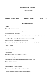 Stefania Conte Materia: Scienze Classe: IH