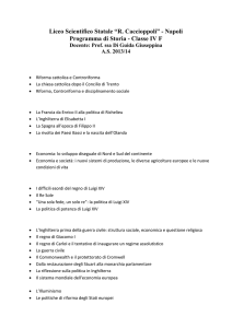 Napoli Programma di Storia - Classe IV F Docente