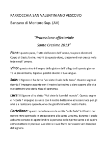 offertorio: festa della cresima 30 aprile 2013