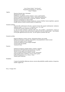 Programma di matematica a