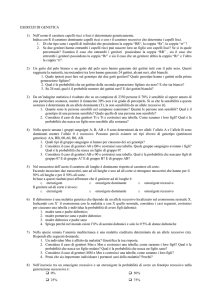 Esercizi di genetica