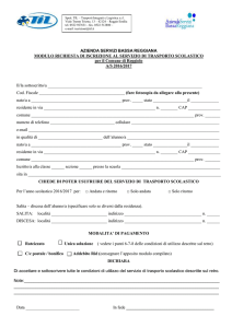 modulo richiesta trasporto scolastico 2016