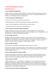 -STORIA: RISORGIMENTO ITALIANO DOMANDE GUIDA: 1. Cosa