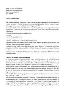 Rinite allergica e Agopuntura