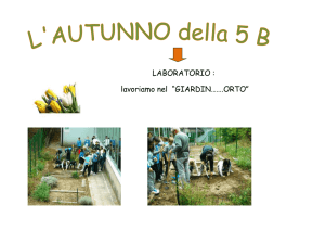 L`AUTUNNO della 5 B LABORATORIO : lavoriamo nel “GIARDIN