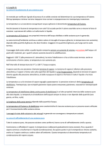 A 2 pag28-31 La curva di riscaldamento di una sostanza pura Un