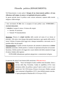 Filosofia politica del Rinascimento