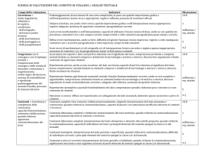 Scheda di valutazione dell`analisi testuale