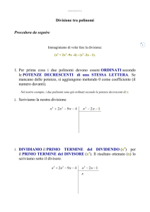 Divisione tra polinomi