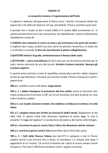 Capitolo 14 La conquista romana e l`organizzazione dell`Italia