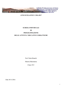 CONTENUTI MATEMATICA 5CC