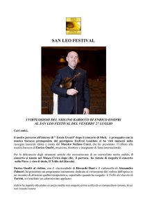 san leo festival i virtuosismi del violino barocco di enrico onofri al