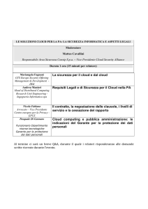 Requisiti Legali e di Sicurezza per il Cloud nella PA