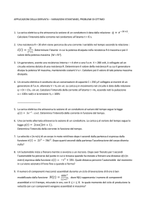 Determinare l`istante in cui la potenza dissipata nella resistenza R è