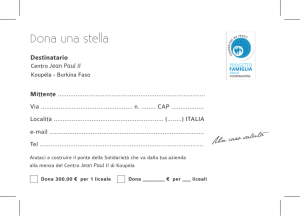 Dona una stella - progetto famiglia onlus