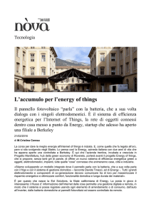 L`accumulo per l`energy of things