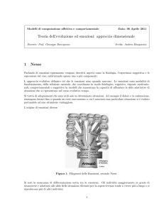 Teoria dell`evoluzione ed emozioni