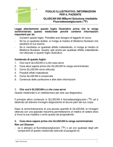 FOGLIO ILLUSTRATIVO: INFORMAZIONI PER IL PAZIENTE