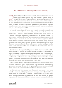 XXVII Domenica del Tempo Ordinario (Anno C)